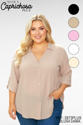 BLUSA PLUS MANGA 3/4