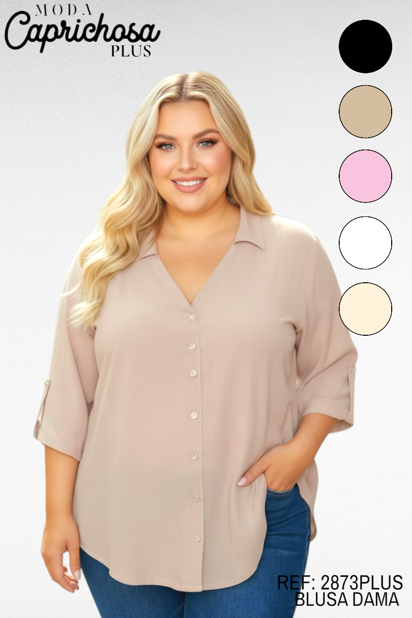 BLUSA PLUS MANGA 3/4