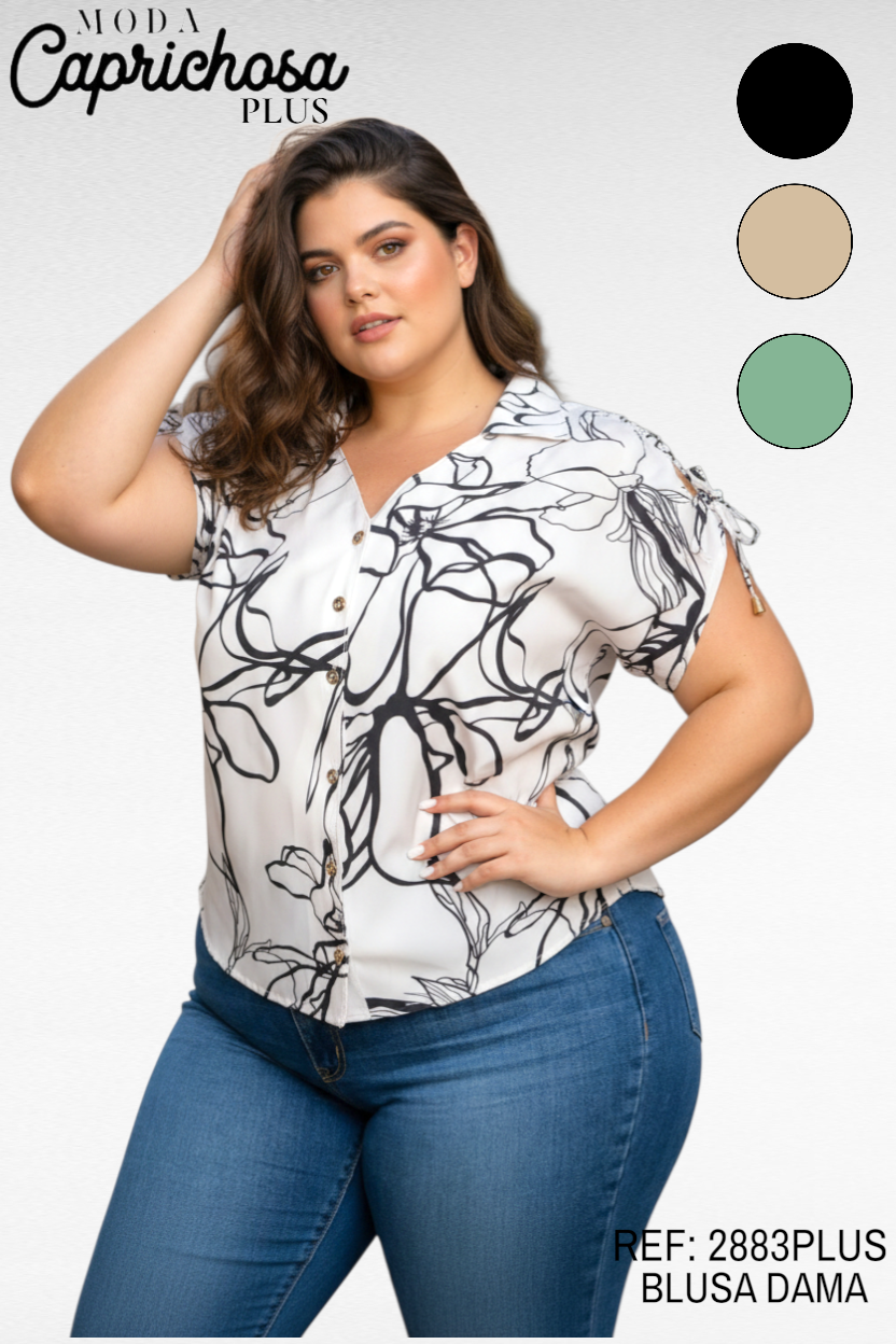 CAMISA PLUS MANGA CORTA