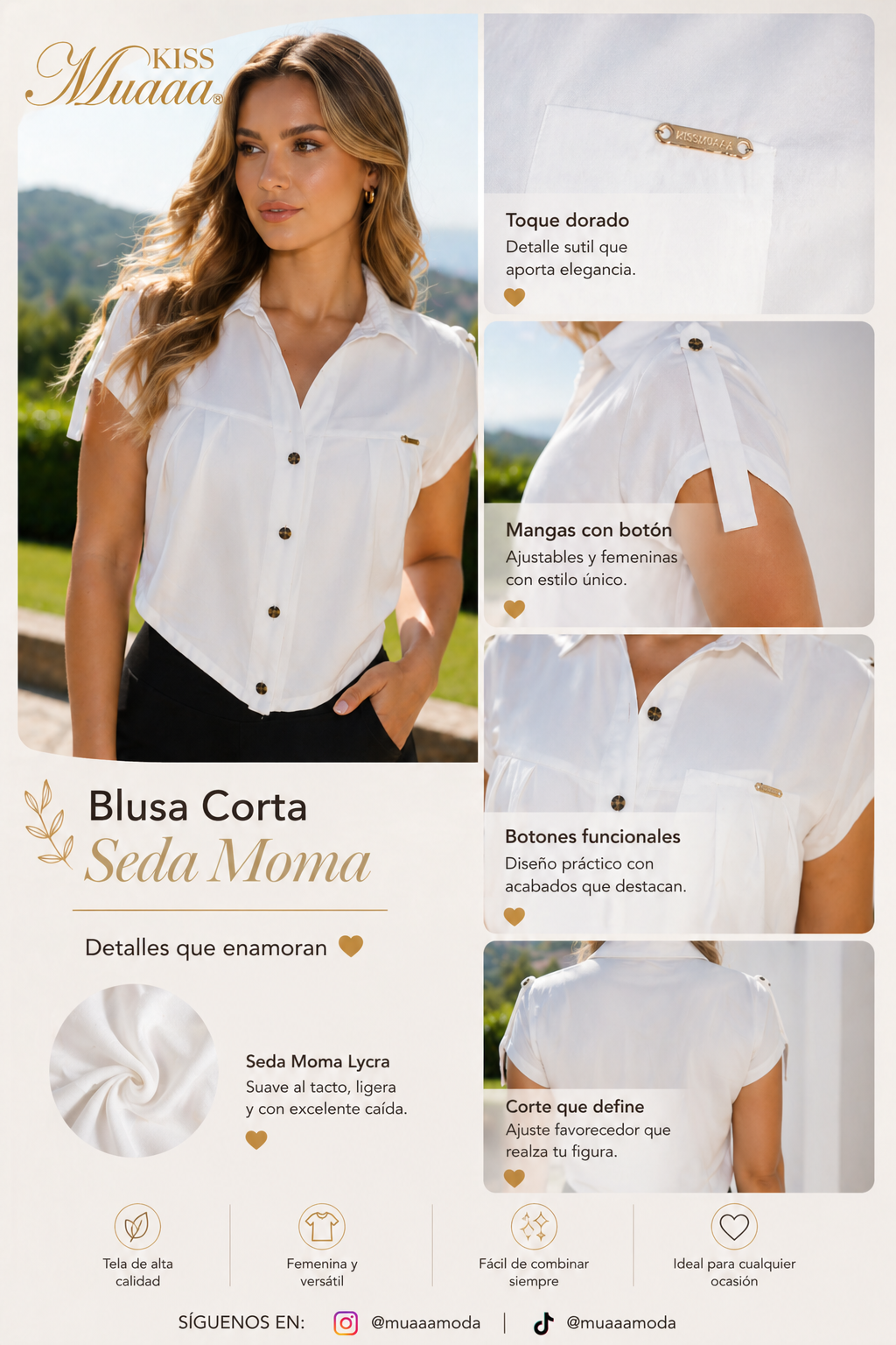 CAMISA DAMA MANGA CORTA