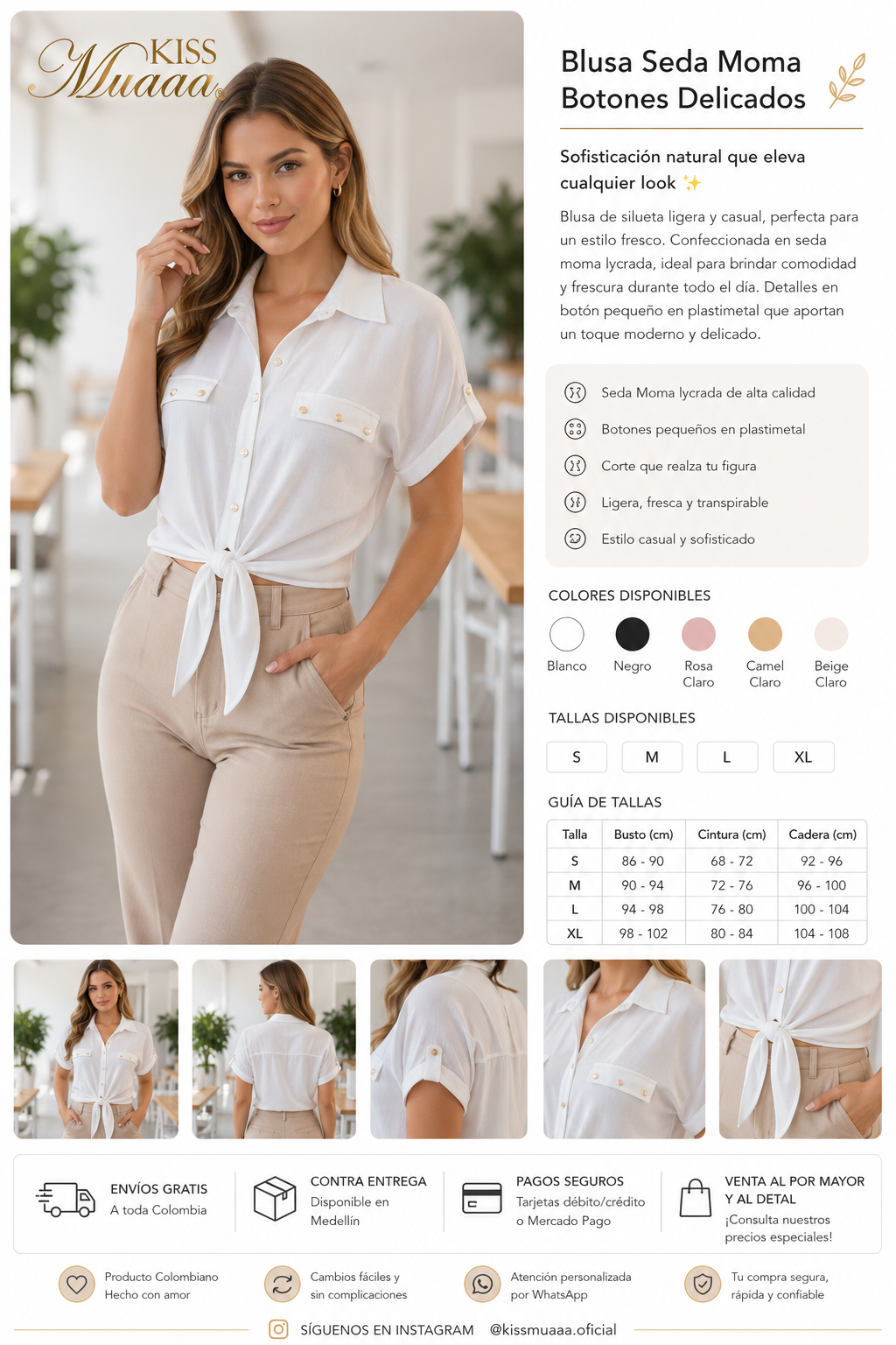 BLUSA DAMA MANGA 3/4