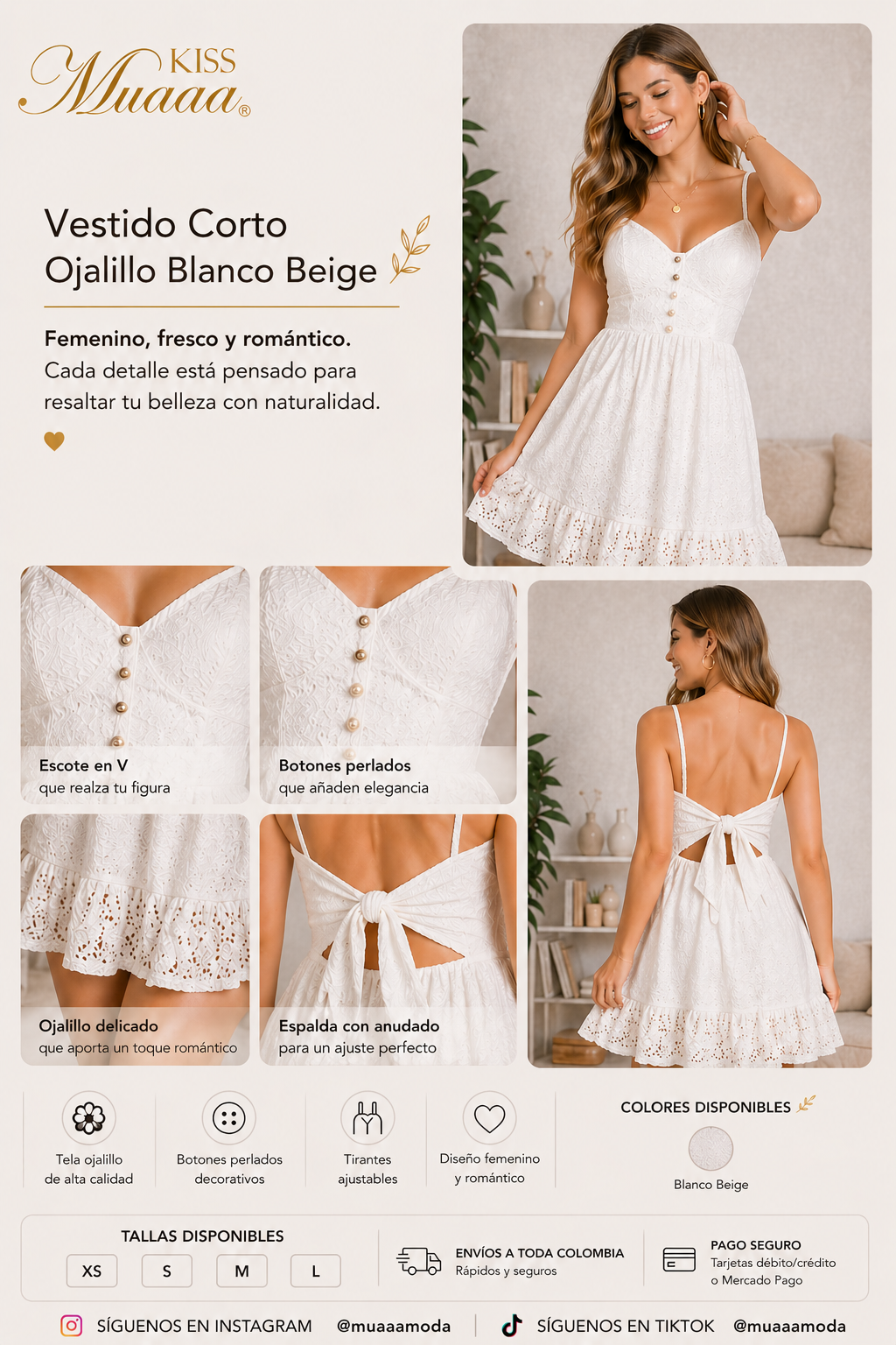 VESTIDO DAMA CORTO