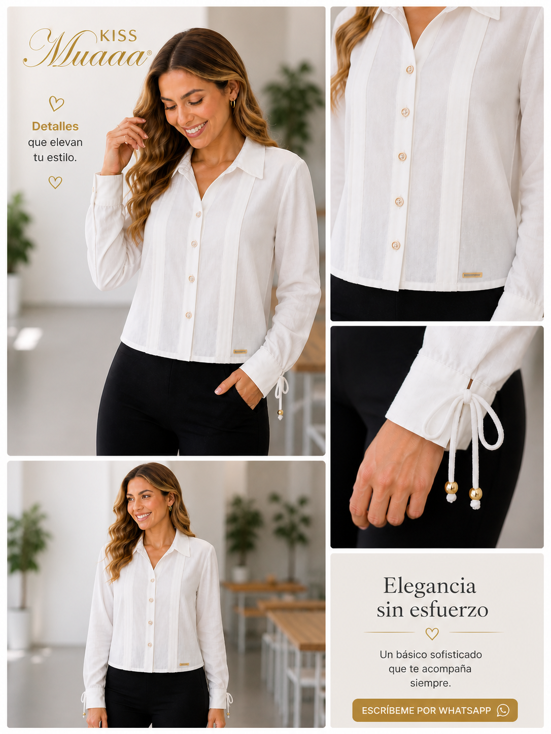 CAMISA DAMA MANGA LARGA